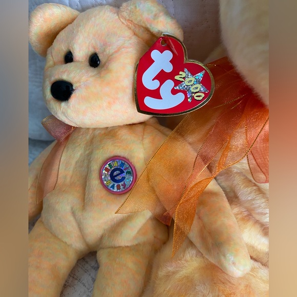 🧡 RETIRED MATCHING SET. Beanie BUDDY Bear “Sunny” & Beanie BABY Bear “Sunny”. - Picture 4 of 16
